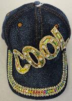 Denim Hat with Bling [COOL] Gold 